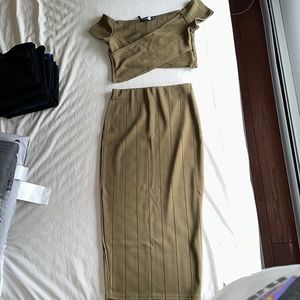 Two piece top and skirt